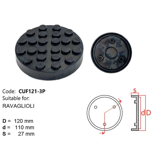 Patins de manchette pour ascenseurs hydrauliques - CUF121-3P - Pour modèle d'ascenseur : RAVAGLIOLI Patins de manchette pour ascenseurs hydrauliques - CUF121-3P - Pour modèle d'ascenseur : RAVAGLIOLI